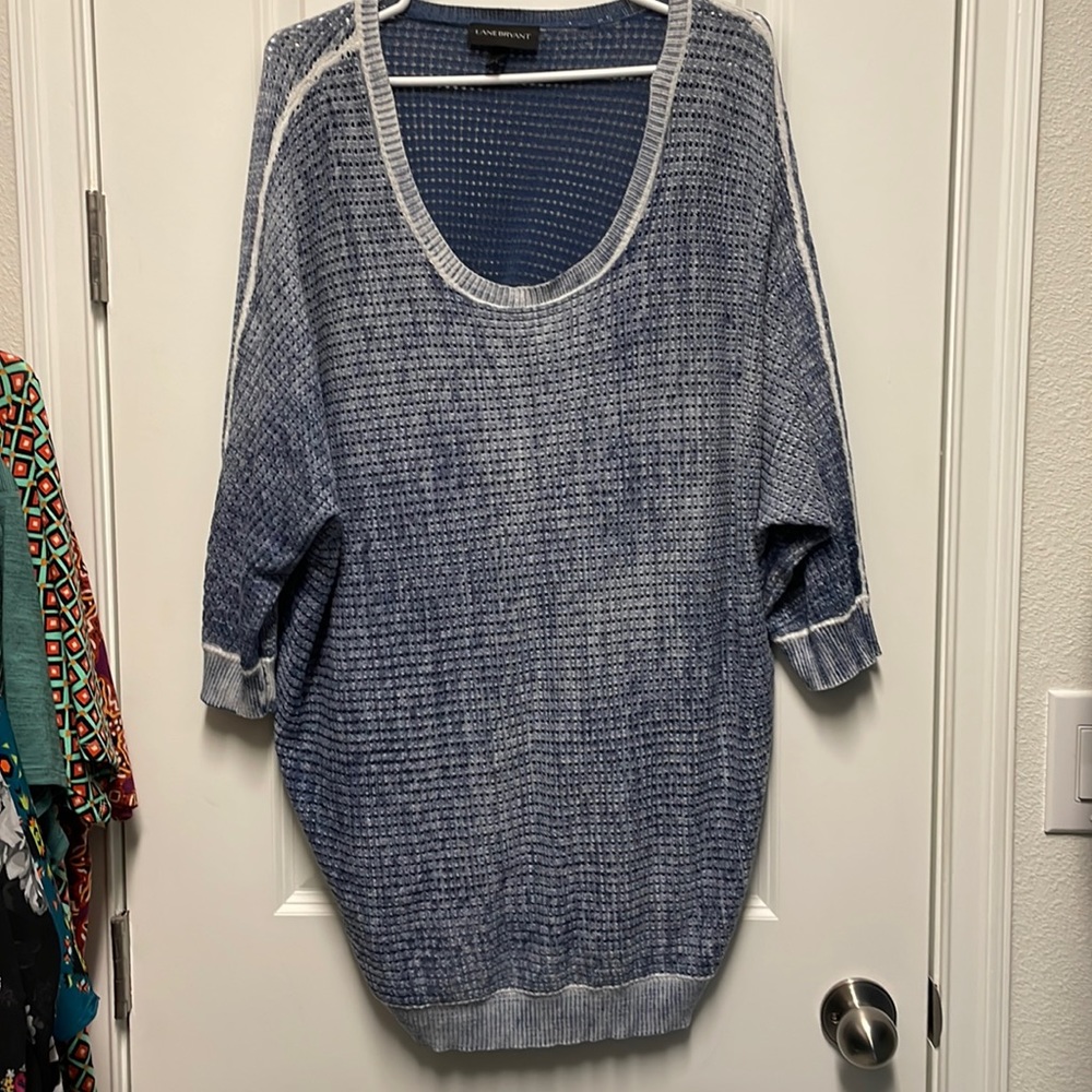 Lane Bryant Open Knit 3/4 Sleeve Sweater
